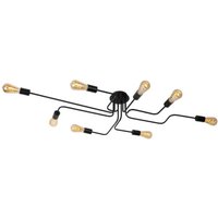 Gebraucht] Lucide Achtflammige Deckenlampe Lester Schwarz Deckenlampe Deckenlicht E27 B-Ware von LUCIDE