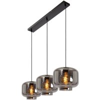 Lucide - gebraucht] Pendelleuchte Medine rauchgrau Glas 3-flammig 90 cm E27 Lampe Leuchte von LUCIDE