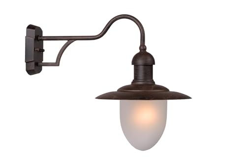 LUCIDE ARUBA - Wandleuchte Innen/Außen - Ø 25 cm - 1xE27 - IP44 - Rostfarbe von LUCIDE