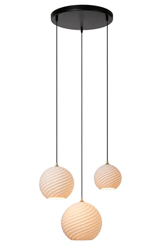 LUCIDE BINA - Pendelleuchten - Ø 40 cm - 3xE27 - Weiß von LUCIDE