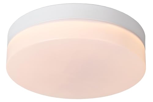 LUCIDE BISKIT - Deckenleuchte Badezimmer - Ø 23 cm - LED - 1x12W 2700K - IP44 - Bewegungssensor - Weiß von LUCIDE