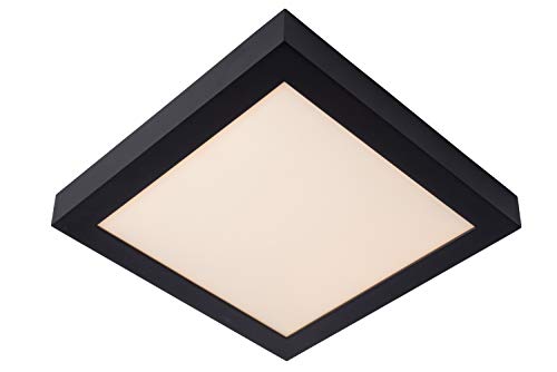 LUCIDE BRICE-LED - Deckenleuchte Badezimmer - LED Dim. - 1x30W 3000K - IP44 - Schwarz von LUCIDE