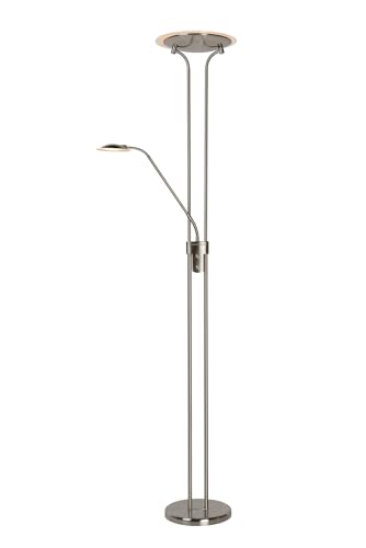 LUCIDE CHAMPION-LED - Stehlampe Mit Leselampe - Ø 30 cm - LED Dim. - 3000K - Chrom Matt LUCIDE CHAMPION-LED - Stehlampe Mit Leselampe - Ø 30 cm - LED Dim. - 3000K - Chrom Matt von LUCIDE