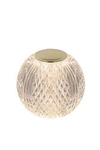 LUCIDE CINTRA - wiederaufladbare Tischlampe - Akku/Batterie - Ø 11 cm - LED 3 StepDim - 1x2W 2700K - Transparent von LUCIDE