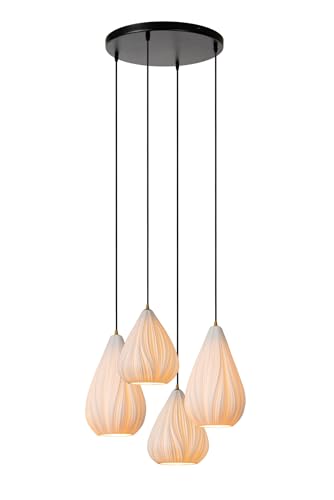 LUCIDE CINZIA - Pendelleuchten - Ø 55,5 cm - 4xE27 - Weiß von LUCIDE