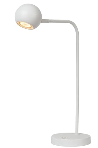 LUCIDE COMET - wiederaufladbare Schreibtischlampe - Akku/Batterie - LED 3 StepDim - 1x3W 2700K - Weiß von LUCIDE