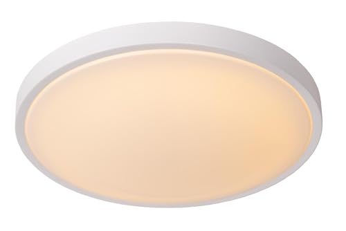 LUCIDE DASHER - Deckenleuchte Badezimmer - Ø 41 cm - LED - 1x24W 2700K - IP44 - Bewegungssensor - Weiß von LUCIDE