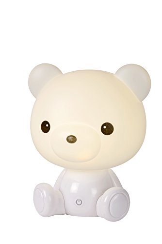 LUCIDE DODO Bear - Tischlampe Kinderzimmer - LED Dim. - 3 StepDim - Weiß von LUCIDE