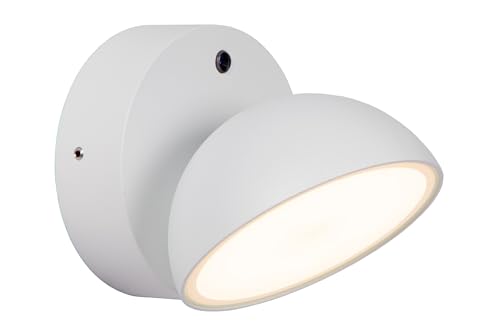 LUCIDE FINN - Wandleuchte Innen/Außen - LED - 1x12W 3000K - IP54 - Tag/Nacht-Sensor - Weiß von LUCIDE