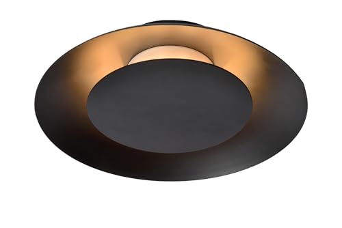LUCIDE FOSKAL - Deckenleuchte - Ø 21,5 cm - LED - 1x6W 2700K - Schwarz von LUCIDE