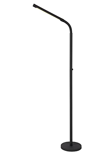 LUCIDE GILLY - wiederaufladbare Stehlampe Mit Leselampe - Akku/Batterie - LED Dim. - 1x6W 2700K - Schwarz von LUCIDE