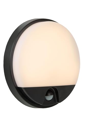 LUCIDE HUPS IR - Wandleuchte Innen/Außen - Ø 21 cm - LED - 1x10W 3000K - IP54 - Bewegung und Tag/Nacht-Sensor - Schwarz LUCIDE HUPS IR - Wandleuchte Innen/Außen - Ø 21 cm - LED - 1x10W 3000K - IP54 - Bewegung und Tag/Nacht-Sensor - Schwarz von LUCIDE