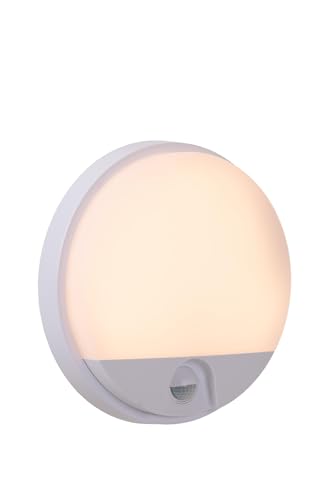 LUCIDE HUPS IR - Wandleuchte Innen/Außen - Ø 21 cm - LED - 1x10W 3000K - IP54 - Bewegung und Tag/Nacht-Sensor - Weiß LUCIDE HUPS IR - Wandleuchte Innen/Außen - Ø 21 cm - LED - 1x10W 3000K - IP54 - Bewegung und Tag/Nacht-Sensor - Weiß von LUCIDE