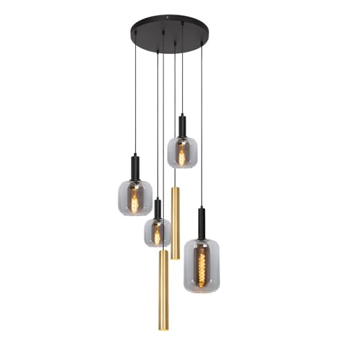 LUCIDE JOANET Tube - Pendelleuchten - Ø 65 cm - 4xE27 - Messing LUCIDE JOANET Tube - Pendelleuchten - Ø 65 cm - 4xE27 - Messing von LUCIDE