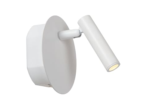 LUCIDE JOLIJN - wiederaufladbare Bettlampe/Wandleuchte - Akku/Batterie - Ø 10,2 cm - LED - 1x2W 3000K - Magnetisch - Weiß von LUCIDE