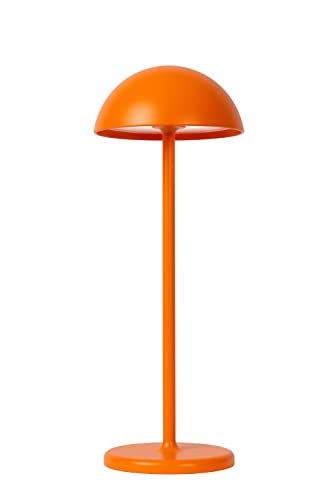 LUCIDE JOY - wiederaufladbare Tischlampe Innen/Außen - Akku/Batterie - Ø 12 cm - LED Dim. - 1x1,5W 3000K - IP54 - Orange von LUCIDE