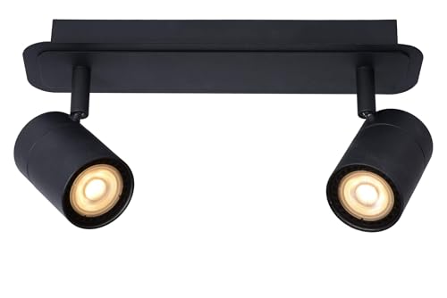 LUCIDE LENNERT - Deckenstrahler Badezimmer - LED Dim. - GU10-2x5W 3000K - IP44 - Schwarz von LUCIDE