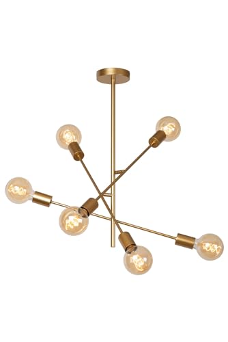 LUCIDE LESTER - Deckenleuchte - 6xE27 - Mattes Gold/Messing LUCIDE LESTER - Deckenleuchte - 6xE27 - Mattes Gold/Messing von LUCIDE