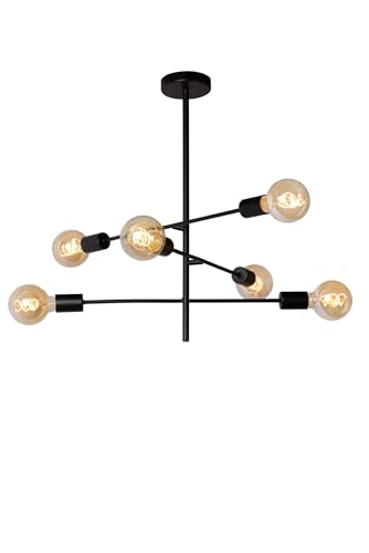LUCIDE LESTER - Deckenleuchte - 6xE27 - Schwarz von LUCIDE