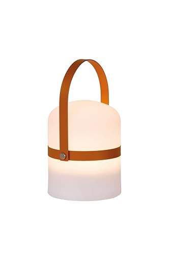LUCIDE LITTLE JOE - wiederaufladbare Tischlampe Innen/Außen - Akku/Batterie - Ø 10 cm - LED Dim to warm - 1x0,3W 2800K/3200K - IP44 - Braun von LUCIDE