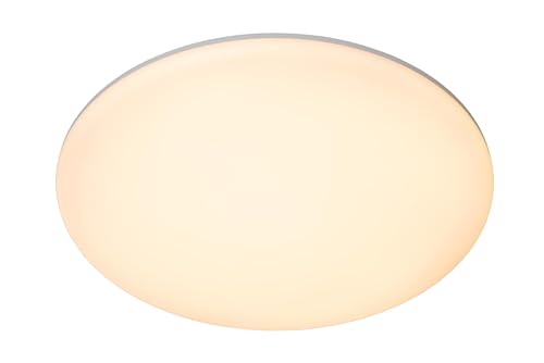 LUCIDE OLSON - Deckenleuchte Badezimmer - Ø 35 cm - LED - CCT - 1x36W 3000K/6500K - IP44 - Opal von LUCIDE