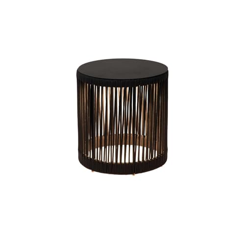 LUCIDE PINGI - wiederaufladbare Stehlampe Innen/Außen - Akku/Batterie - Ø 33,5 cm - LED 3 StepDim - 1x3W 3000K - IP44 - Schwarz von LUCIDE