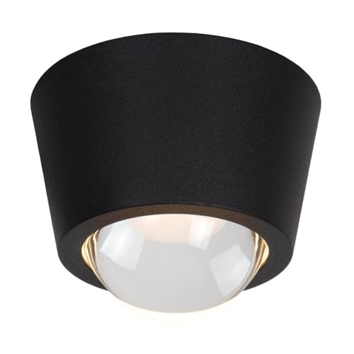 LUCIDE RIGON - Deckenleuchte - Ø 9 cm - LED - 1x6W 3000K - Schwarz von LUCIDE