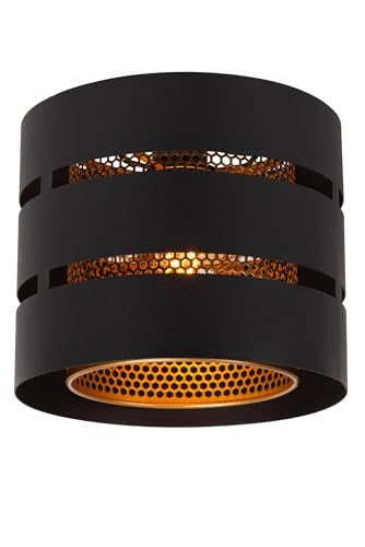 LUCIDE ROSAS - Deckenleuchte - Ø 26 cm - 1xE27 - Schwarz von LUCIDE