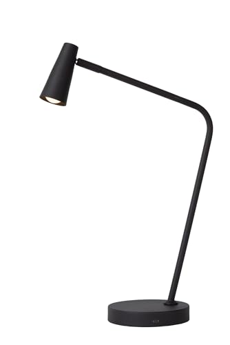 LUCIDE STIRLING - wiederaufladbare Schreibtischlampe - Akku/Batterie - LED 3 StepDim - 1x3W 2700K - Schwarz von LUCIDE