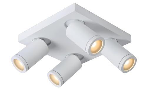 LUCIDE TAYLOR - Deckenstrahler Badezimmer - LED Dim to warm - GU10-4x5W 2200K/3000K - IP44 - Weiß LUCIDE TAYLOR - Deckenstrahler Badezimmer - LED Dim to warm - GU10-4x5W 2200K/3000K - IP44 - Weiß von LUCIDE