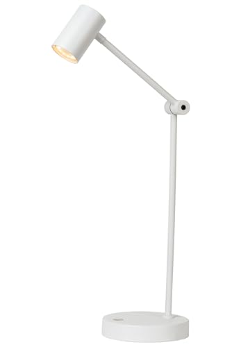 LUCIDE TIPIK - wiederaufladbare Schreibtischlampe - Akku/Batterie - LED 3 StepDim - 1x3W 2700K - Weiß von LUCIDE