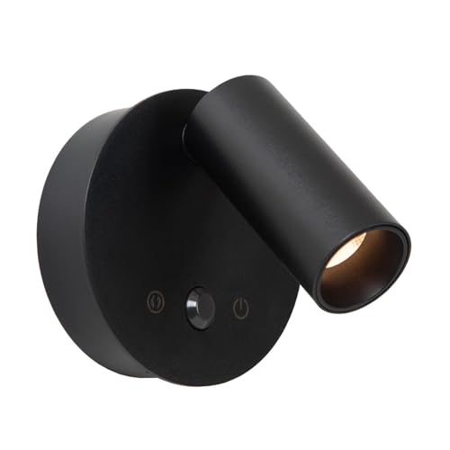 LUCIDE TONI - wiederaufladbare Wandstrahler/Wandleuchte - Akku/Batterie - Ø 8,1 cm - LED Dim. - CCT - 1x2W 2700K/4000K - Bewegungssensor (Abschaltbar) - Magnetisch - Schwarz von LUCIDE