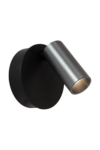 LUCIDE TONI - wiederaufladbare Wandstrahler/Wandleuchte - Akku/Batterie - Ø 8,1 cm - LED Dim. - CCT - 1x2W 2700K/4000K - Magnetisch - Grauguss von LUCIDE