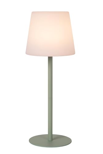LUCIDE TYON - wiederaufladbare Tischlampe Innen/Außen - Akku/Batterie - LED Dim. - 1x2W 2700K - IP65 - Grün von LUCIDE