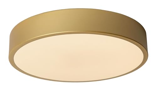 LUCIDE UNAR - Deckenleuchte - Ø 30 cm - LED 3 StepDim - 1x18W 2700K - Mattes Gold/Messing von LUCIDE