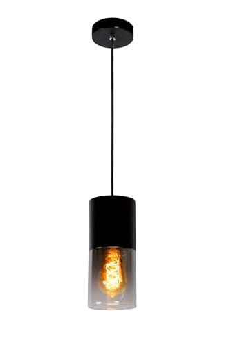 LUCIDE ZINO - Pendelleuchten - Ø 10 cm - 1xE27 - Rauchfarbe Grau von LUCIDE