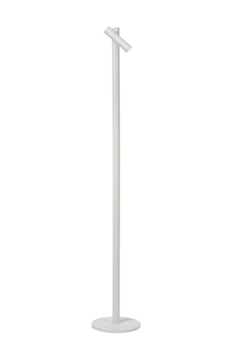 LUCIDE ANTRIM - wiederaufladbare Stehlampe Mit Leselampe Innen/Außen - Akku/Batterie - LED Dim. - 1x2,2W 2700K - IP54 - Mit kabelloser Ladestation - Weiß von LUCIDE