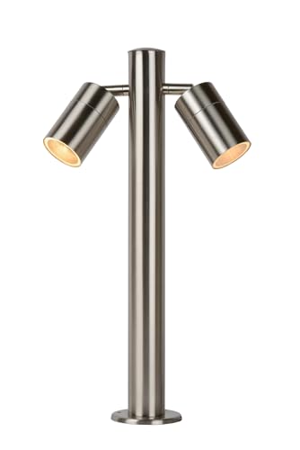 LUCIDE ARNE-LED - Pollerleuchte - Ø 6,3 cm - LED - GU10-2x5W 2700K - IP44 - Chrom Matt LUCIDE ARNE-LED - Pollerleuchte - Ø 6,3 cm - LED - GU10-2x5W 2700K - IP44 - Chrom Matt von LUCIDE