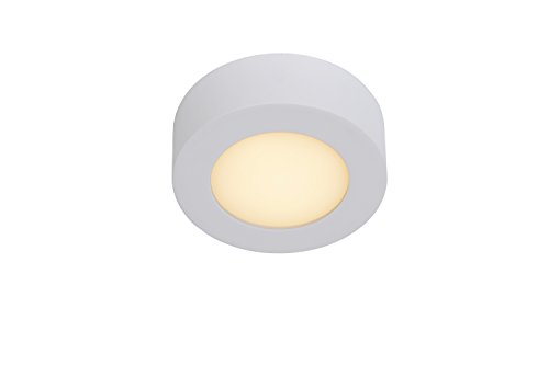 LUCIDE BRICE-LED - Deckenleuchte Badezimmer - Ø 11,7 cm - LED Dim. - 1x8W 3000K - IP44 - Weiß von LUCIDE