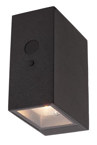 Lucide Bolton Wandleuchte Außen Solar LED Dim. 2850K/3150K IP54 - Tag/Nachtsensor - Schwarz von LUCIDE