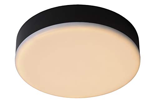 LUCIDE CERES-LED - Deckenleuchte Badezimmer - Ø 21,5 cm - LED Dim. - 1x30W 3000K - IP44 - Schwarz von LUCIDE