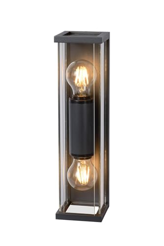LUCIDE CLAIRE - Wandleuchte Innen/Außen - 2xE27 - IP54 - Anthrazit von LUCIDE