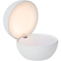 Lucide CLIPPER - wiederaufladbare Tischlampe - Akku/Batterie - Ø 12 cm - LED - 1x2,2W 2700K - Weiß von LUCIDE