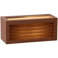 Lucide DIMO - Wandleuchte Innen/Außen - 1xE27 - IP54 - Rostfarbe von LUCIDE
