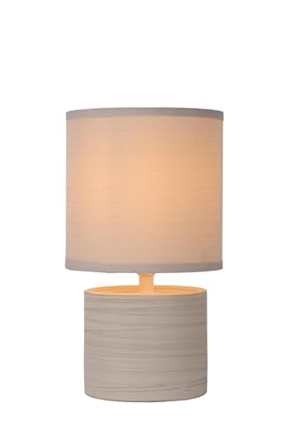 Lucide GREASBY - Tischlampe - Ø 14 cm - 1xE14 - Beige, 14 x 14 x 26 cm von LUCIDE