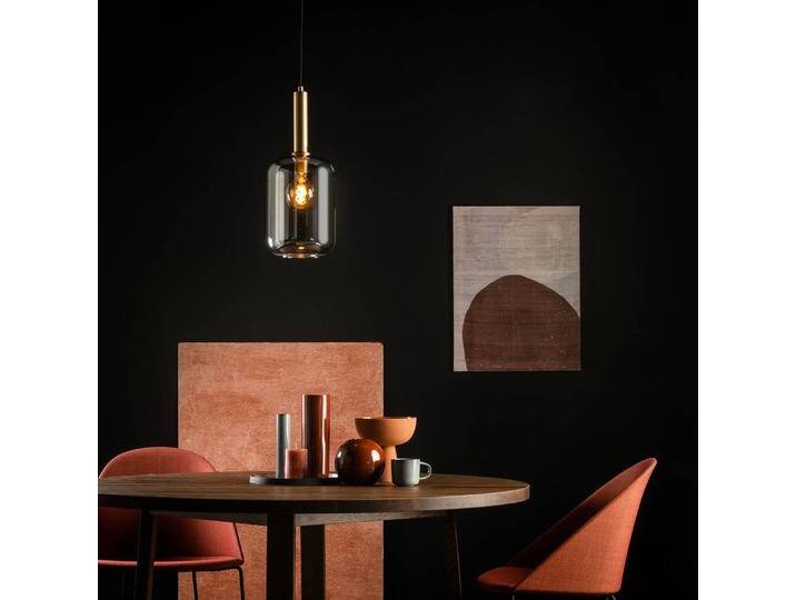 Lucide Glas Hängelampe Joanet, dimmbar, alu / grau / zink, für Wohn- / Esszimmer, Glas, Pendelleuchte von LUCIDE