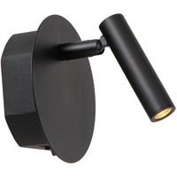 Jolijn - wiederaufladbare Bettlampe / Wandleuchte - Akku/Batterie - ø 10,2 cm - led - 1x2W 3000K - Magnetisch - Schwarz - Lucide von LUCIDE