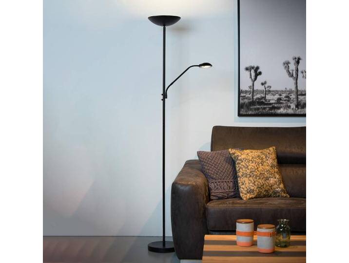 Lucide LED-Deckenfluter Zenith mit LED-Leselampe, schwarz für Wohn & Esszimmer - Modern - Metall Lucide LED-Deckenfluter Zenith mit LED-Leselampe, schwarz für Wohn & Esszimmer - Modern - Metall von LUCIDE