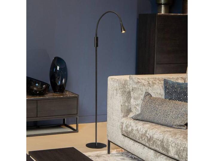 Lucide LED Stehlampe Zozy, dimmbar, schwarz, für Arbeitszimmer / Büro, Kunststoff, Modern, LED Stehlampe von LUCIDE