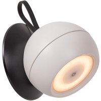 Lucide LUNEX - wiederaufladbare Wandleuchte Innen/Außen - Akku/Batterie - LED Dim. - 1x2W 3000K - IP54 - Magnetisch - Weiß von LUCIDE